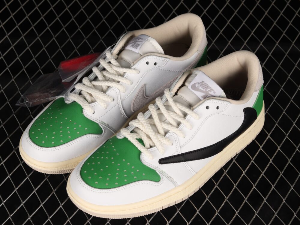 Travis Scott X Air Jordan 1 Low White Green - 13
