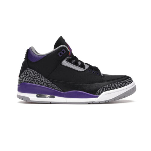Jordan 3 Retro Black Court Purple