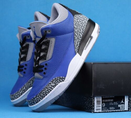 Jordan 3 Retro Varsity Royal Cement - 3