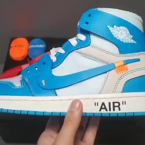 Jordan 1 Retro High Off-White University Blue Extended Size - 10