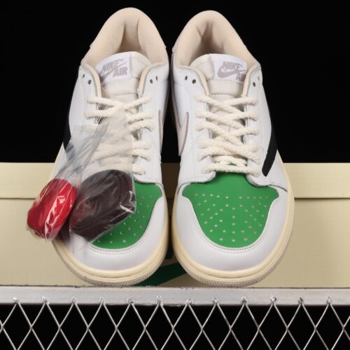 Travis Scott X Air Jordan 1 Low White Green - 15