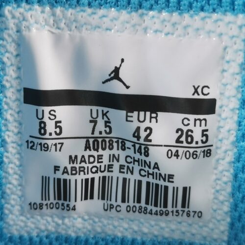 Jordan 1 Retro High Off-White University Blue Extended Size - 12