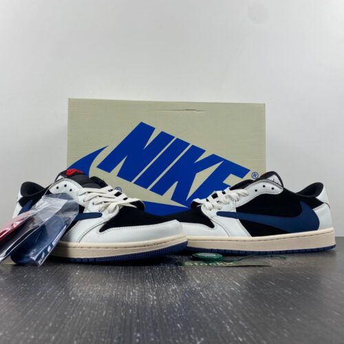 Travis scott x air jordan 1 blue black - 4