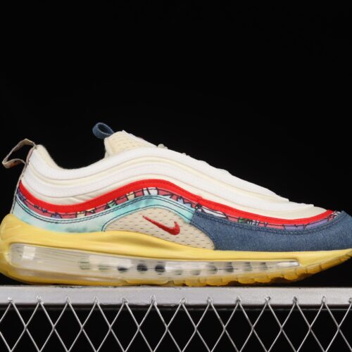 Nike Air Max 97 Coconut Milk Fossil Denim Red - 15