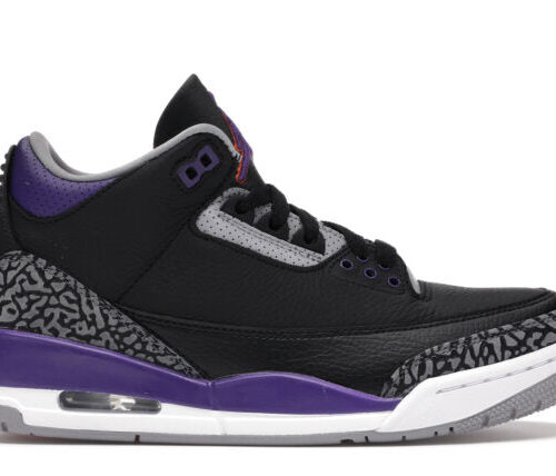 Jordan 3 Retro Black Court Purple - 9