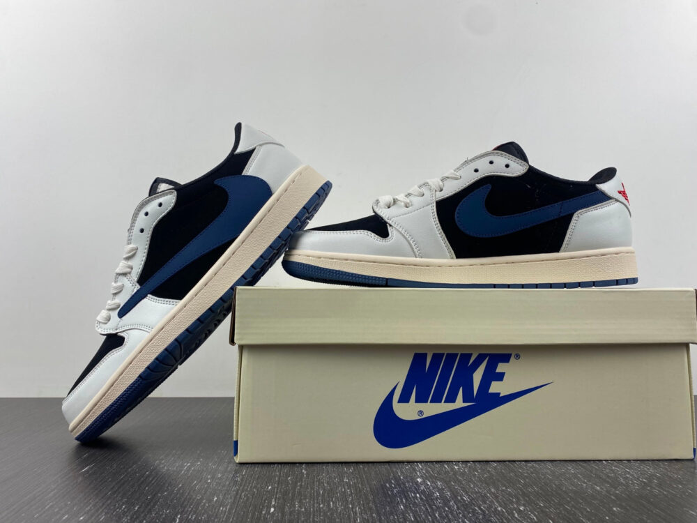 Travis scott x air jordan 1 blue black - 7