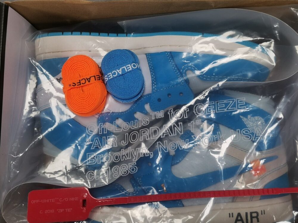 Jordan 1 Retro High Off-White University Blue Extended Size - 5