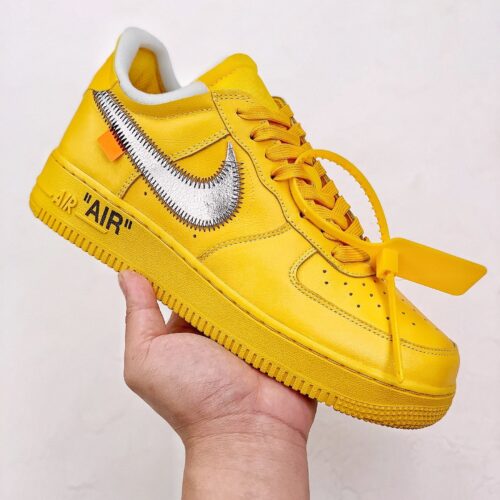 Nike Air Force 1 Low OFF-WHITE University Gold Metallic Silver - 13