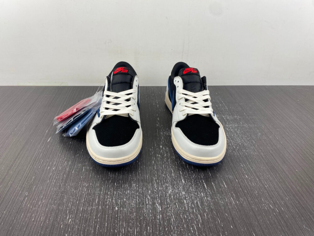 Travis scott x air jordan 1 blue black - 5