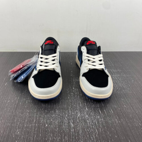 Travis scott x air jordan 1 blue black - 5