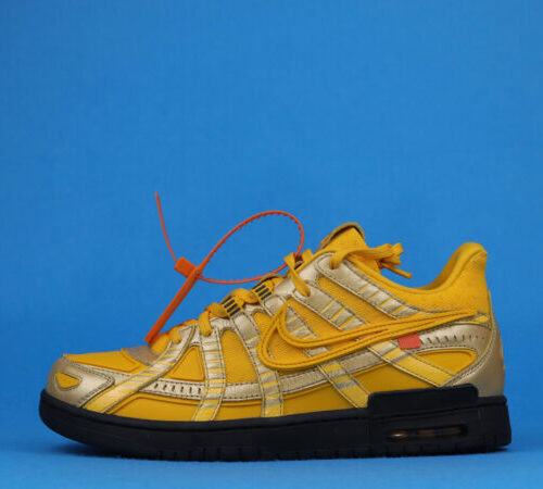 Nike air rubber dunk ofw university gold - 3
